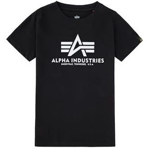 ALPHA INDUSTRIES Basic T-shirt voor kinderen/tieners, zwart.
