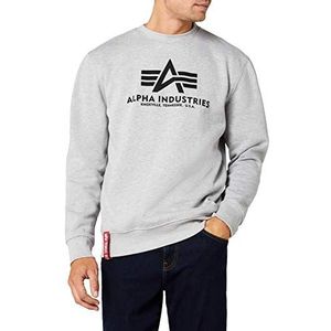 ALPHA INDUSTRIES Basic Sweater heren pullover, Grijs (Grey Heather 17), S