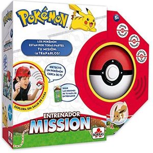 BORRAS - Pokemon Mission Interactief Bordspel, Word Pokemon Trainer en Vang ze voor iedereen. Trainingsspel, Leer grappige gegevens van je favoriete Pokemones. (19442)