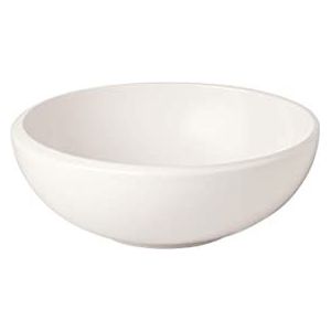Villeroy & Boch - NewMoon ronde S-vormige schaal voor knapperige soepen en salades, hoogwaardig porselein, wit, vaatwasmachinebestendig