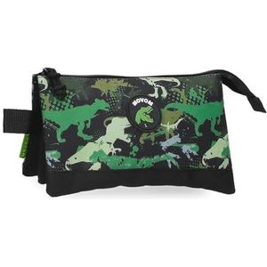 Movom Raptors Trousse triple noire 22 x 12 x 5 cm Polyester by Joumma Bags, Noir, Trousse triple