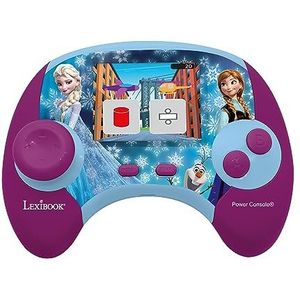 Lexibook - Disney Frozen – Power Console®, tweetalig leerspelconsole Frans/Engels met 100 activiteiten, JCG100FZi1