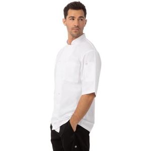Chef Works JLCV-blk Montreal Cool Vent Basic Chef jas, zwart, 2 x L, wit, XXXL, Wit.
