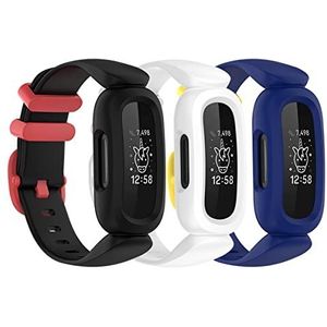 Honecumi Fitbit Ace 3 Reservebandje voor kinderen, klassiek, kleurrijk, sportaccessoires, verstelbaar