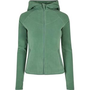 Urban Classics Fleece hoodie met ritssluiting voor dames, trainingspak voor dames, Salvia