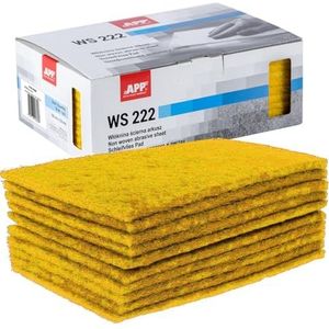 APP WSR 222 - Vliesschuurpapier - 10 stuks 150 x 230 mm - geel | microkorrel schuurwol voor schuurmachines op hout, metaal, staal en roestvrij staal, korrelgrootte: 1000-1200