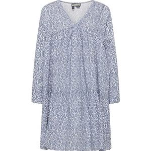 DreiMaster Vintage Casual jurk, dames, grijs blauw en wit, wol, S, grijs, blauw en wit wol