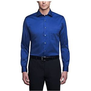 Van Heusen Chemise de smoking pour homme - Coupe droite - Col flexible - Stretch - Solide, bleu roi, 38 cm Hals 86 cm- 89 cm Ärmel