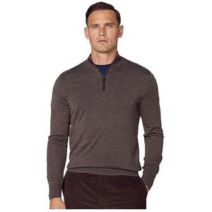 Hackett London Merino wollen sweatshirt voor heren, Bruin (schors)