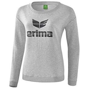 Erima Essential sweatshirt, dames, lichtgrijs gemêleerd/zwart