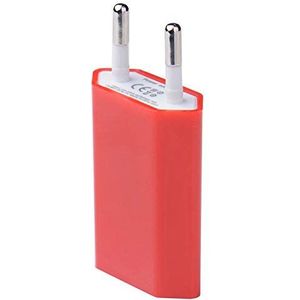 USB-adapter voor Oneplus 7 voeding, 1 poort AC-oplader, wit (5 V-1 A) universeel (rood)
