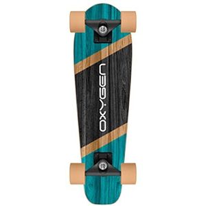 Stamp - Skateboard Cruiser 27,5"" x 8"" SKIDS Control Oxygen, OX794310, blauw-zwart-hout, 70 cm x 20 cm