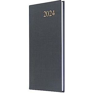 Collins Essential zakagenda 2024-2024, zacht aanvoelend, flexibele omslag, kleine zakkalender 2024, grijs