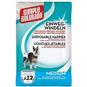 Simple Solution wegwerpluiers voor honden, maat M, 12 stuks