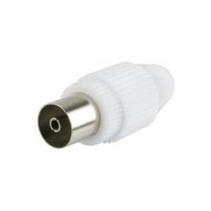 Fiche d'antenne droite femelle, idéale pour connecter des appareils de télévision et améliorer la réception du signal.