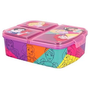 Princesas Disney sandwichbroodrooster met 3 vakken voor kinderen, luiertas, snackbox, versierde lunchbox