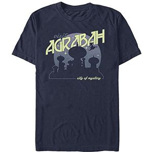 Disney Aladdin-Agrabah Postcard Organic T-shirt, korte mouwen, uniseks, marineblauw, S, marineblauw
