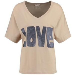 KEY LARGO T-shirt Lonely à col en V pour femme, Beige (1004), L