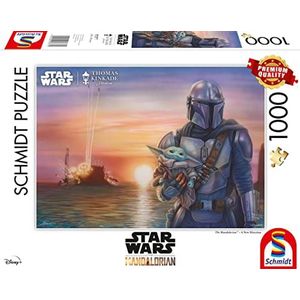 Schmidt Spiele 57377 Thomas Kinkade, Lucas Film, The Mandalorian, A New Direction, puzzel van 1000 stukjes