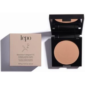 LEPO | BioSense Compact CC No.01 Sable, verrijkt met hyaluronzuur en abrikozenolie voor een perfecte, gehydrateerde huid