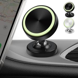 Oderra 2 stuks magnetische houders voor autotelefoon, 360 graden draaibaar, sterke magneten, compatibel met iPhone/Samsung/Huawei enz., auto-interieuraccessoires (zwart + zilver)