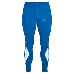 Givova Heren lange hardloopbroek, Blauwe Clair