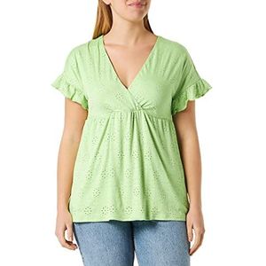 MAMALICIOUS Mldinne Tess Ss Jersey Top 2f A T-shirt voor dames, Limoenjade