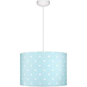 LAMPS & COMPANY Plafondlamp kinderkamer witte stippen op een blauwe lampenkap, kinderkamerlamp voor meisjes en jongens
