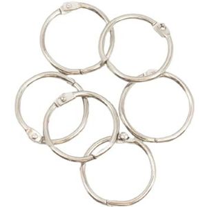 Craftelier - Set van 6 metalen bindringen voor scrapbooking en knutselen | ringen voor albums, notitieboeken, planners of agenda's | grootte Ø 30 mm - kleur: zilver