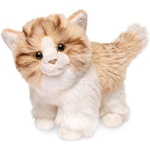 Uni-Toys - Kitten, staand (beige-wit) - 18 cm (lengte) - pluche kat - pluche dier