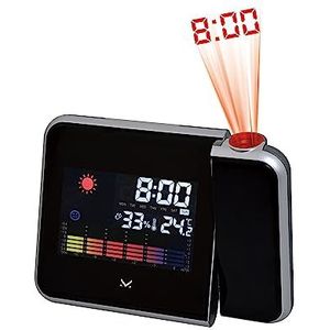 New Majestic WT-229 Digital Alarm Clock Black - Alarm Clocks (Digitale Alarm Clock, Rechthoek, Zwart, 0,1 °C, F, °C, Time)
