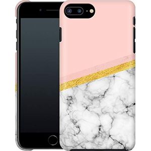 caseable Apple iPhone 7 Plus / 8 Plus harde schaal beschermhoes schokbestendig en krasbestendig oppervlak, kleurrijk design en rondom print Marble Slice