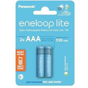 Panasonic eneloop lite oplaadbare AAA batterij - 550 mAh - NiMH - 2 stuks