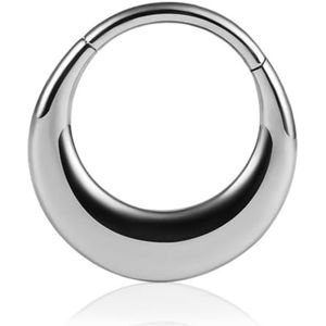 Vankula Septumpiercing, chirurgisch staal, 8 mm, 10 mm, 16 g, voor helix, daith, tragus, conch, voor dames en heren, goud en zilver, Metaal