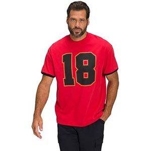 JAY-PI Voetbalshirt, oversized T-shirt voor heren, Rood