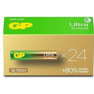 AAA batterijen - 24 stuks | GP Ultra Plus | Stilo AAA alkaline batterijen 1,5 V/LR03 - lange levensduur