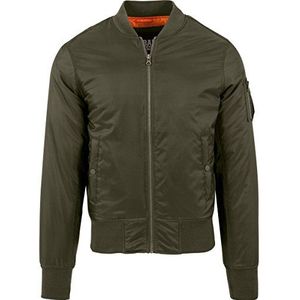 Urban Classics Bomberjack, tweekleurig, contrasterend, herenjas, groen (olive 176)