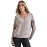 Street One A322309 T-shirt met glinsterende details voor dames, Mocha beige melk.