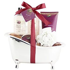 Cadeauset voor dames, badproducten met braamgeur, origineel cadeau-idee voor vrouwen, ideaal voor verjaardag, moeder, mand voor schoonheid, verzorging en welzijn, Berry BeautiFIUL by Gloss!