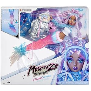 Mermaze Mermaidz Winter Waves - HARMONISCH - Inclusief Mermaid Fashion pop, kleurveranderende wijn, Staart met glitter gevuld en accessoires - Voor kinderen en verzamelaars leeftijden 4+.