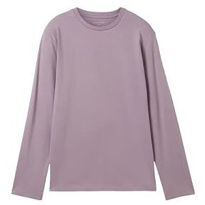 TOM TAILOR T-shirt à manches longues pour garçon avec imprimé dans le dos, 36476 - Violet fumé, 128