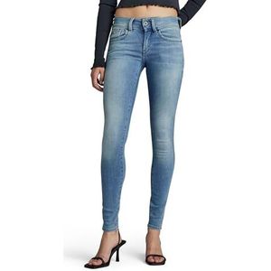 G-STAR RAW Lynn Mid Super Skinny Jeans voor dames, Blauw (Sun Faded Blue 9136-A587)
