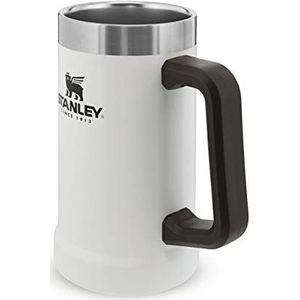 Stanley Adventure Vacuum, 0,7 liter, poolwit – houdt je bier tot 7 uur koud – roestvrijstalen bierpul met handvat �– vaatwasserbestendig