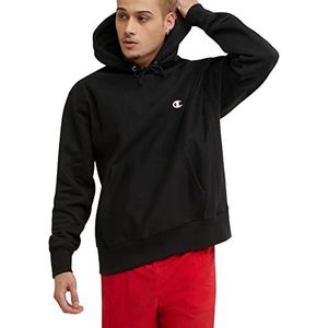 Champion Omgekeerd geweven hoodie heren hoodie (1 stuk), zwart.