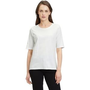 Betty Barclay T-shirt basique à col rond pour femme, blanc cassé, 46