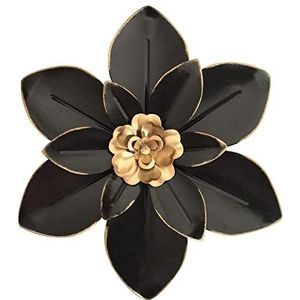 Metalen bloem wanddecoratie 25,4 cm moderne rustieke bloemensculptuur - om op te hangen van antiek ijzer - Kunstwerken voor binnen, keuken, slaapkamer, woonkamer, kantoor, buiten