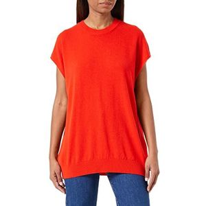 United Colors of Benetton Rosso 35D T-shirt voor dames, korte mouwen, maat XS, rosso 70d