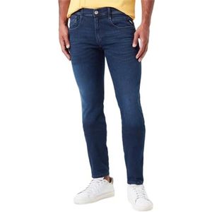 Replay Jean Anbass slim fit Hyperflex pour homme en matériau recyclé avec stretch, Dark Blue 007, 36W / 32L