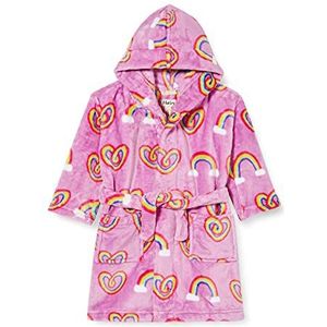 Hatley Fuzzy fleece jurk voor jongens, regenboog harten gedraaid