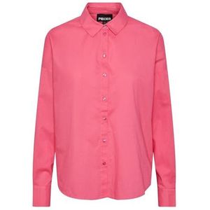 Pieces Pctanne Ls Loose Shirt Noos Bc Damesblouse, Roze